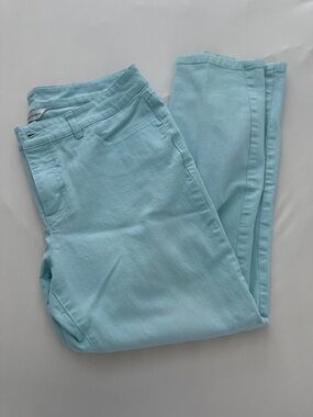 Christopher & Banks Pastel Aqua Straight Leg Jeans